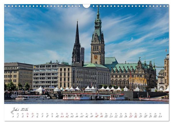 Produktbild: Alsteransichten in Hamburg (Wandkalender 2026 DIN A3 quer), CALVENDO Monatskalender
