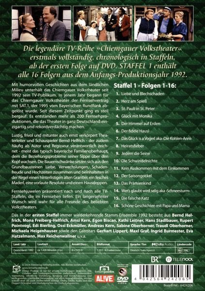 Produktbild: Chiemgauer Volkstheater - Die komplette Staffel 1 von 1992 (Fernsehjuwelen) [8 DVDs]