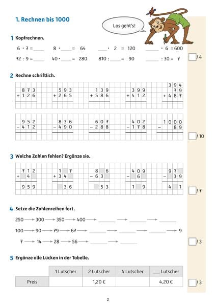 Produktbild: &Uuml;bungsheft mit Tests in Mathe 4. Klasse