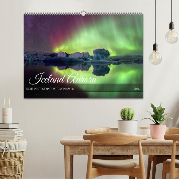 Produktbild: Iceland Aurora - Night Photography by Tony Prower (Wall Calendar 2026 DIN A2 landscape), CALVENDO 12 Month Wall Calendar