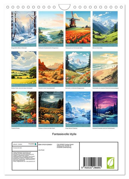 Produktbild: Fantasievolle Idylle (Wandkalender 2026 DIN A4 hoch), CALVENDO Monatskalender