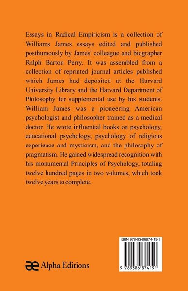 Produktbild: Essays in Radical Empiricism