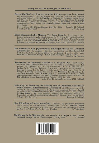 Produktbild: Tabelle zur mikroskopischen Bestimmung der offizinellen Drogenpulver