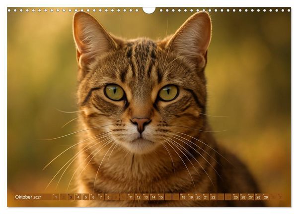 Produktbild: Katzenblicke &ndash; Eleganz und Anmut (Wandkalender 2027 DIN A3 quer), CALVENDO Monatskalender