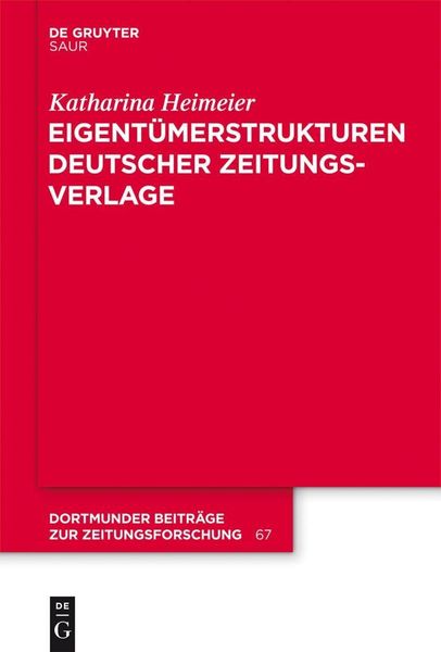 Produktbild: Eigent&uuml;merstrukturen deutscher Zeitungsverlage