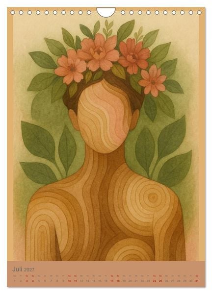 Produktbild: Verwurzelte Tr&auml;ume - Poetische Frauenportr&auml;ts voller Natur und Symbolik (Wandkalender 2027 DIN A4 hoch), CALVENDO Monatskalender