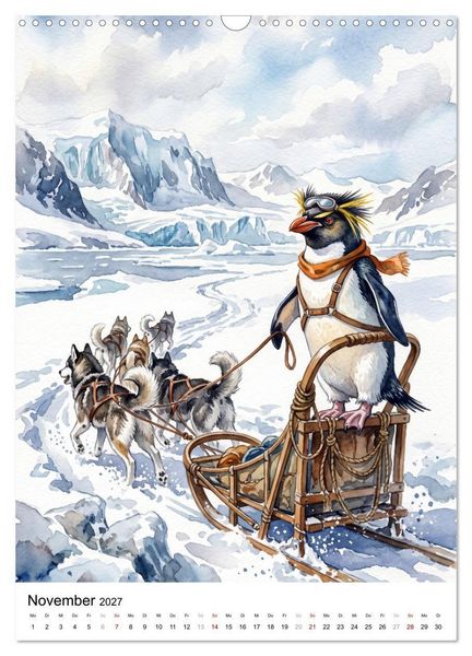 Produktbild: Coole Pinguine (Wandkalender 2027 DIN A3 hoch), CALVENDO Monatskalender