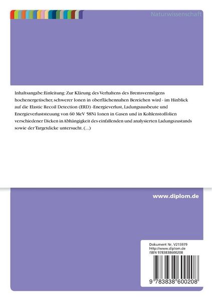 Produktbild: Elektronische Abschirmung der Ladung von hochenergetischen, schweren Ionen