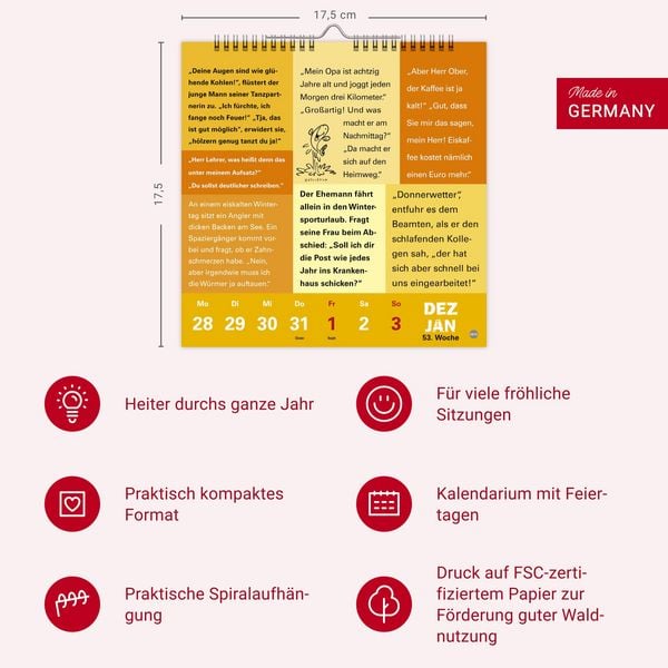 Produktbild: Witze f&uuml;rs Klo Kalender 2027
