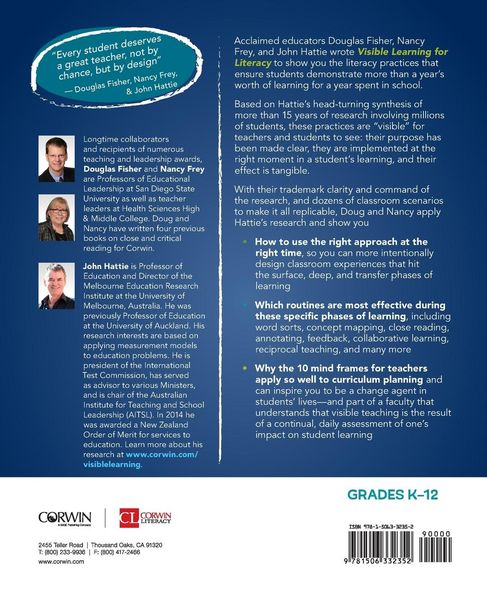 Produktbild: Visible Learning for Literacy, Grades K-12