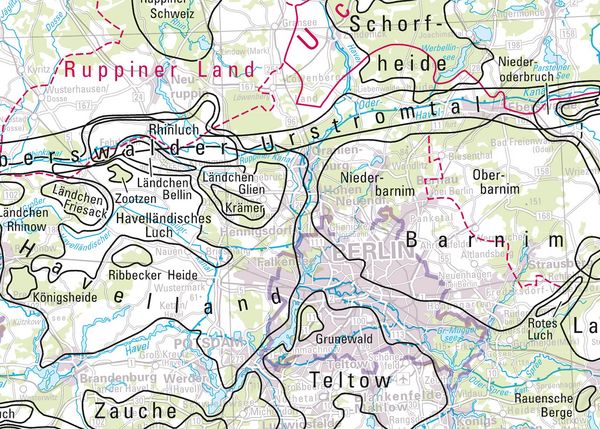 Produktbild: Deutschland auf einen Blick! Landschaftskarte 1:750 000 mit Aufh&auml;nger und Metall-Best&auml;bung