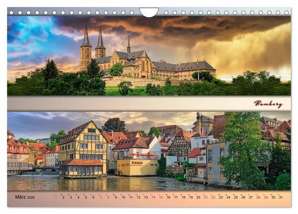 Produktbild: Faszinierende St&auml;dte in Deutschland - Panoramen (Wandkalender 2026 DIN A4 quer), CALVENDO Monatskalender