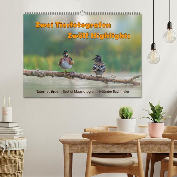 Produktbild: Zwei Tierfotografen Zw&ouml;lf Highlights (Wandkalender 2026 DIN A2 quer), CALVENDO Monatskalender
