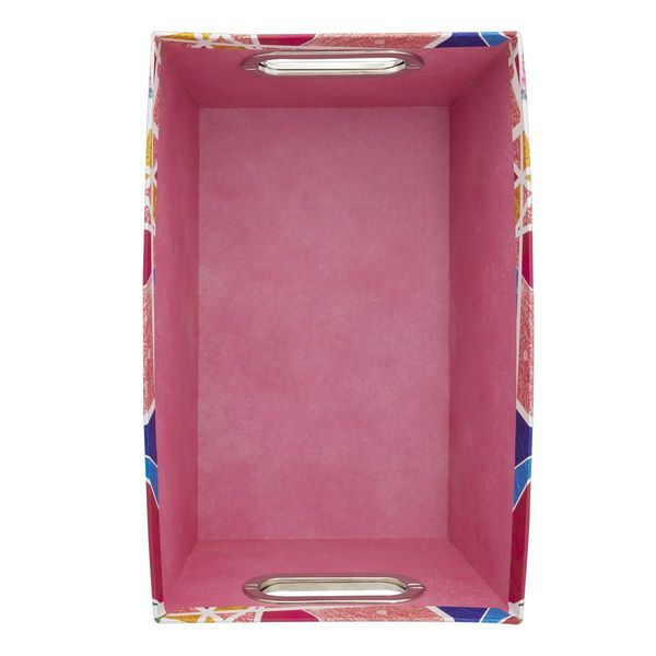 Produktbild: Idena Ablagebox Streifen mehrfarbig 27,9x17,8x12,7cm ohne Deckel