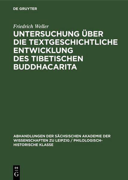 Produktbild: Untersuchung &uuml;ber die textgeschichtliche Entwicklung des tibetischen Buddhacarita