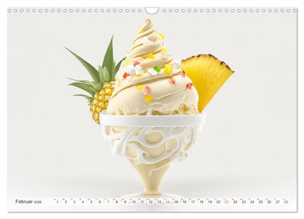Produktbild: Leckere Eisbecher Kreationen (Wandkalender 2026 DIN A3 quer), CALVENDO Monatskalender