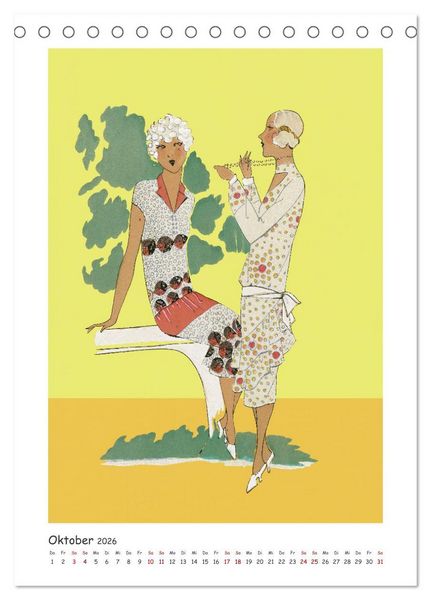 Produktbild: Paris Fashion Art d&eacute;co (Tischkalender 2026 DIN A5 hoch), CALVENDO Monatskalender