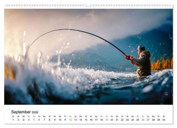 Produktbild: Angeln - der gro&szlig;e Fang (Wandkalender 2026 DIN A2 quer), CALVENDO Monatskalender