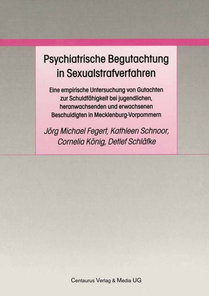 Produktbild: Psychiatrische Begutachtung in Sexualstrafverfahren