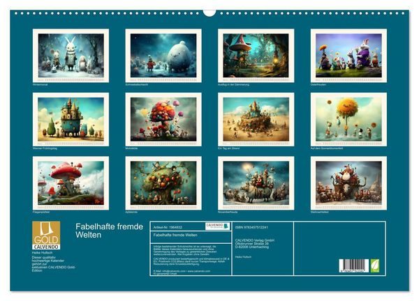 Produktbild: Fabelhafte fremde Welten (Wandkalender 2026 DIN A2 quer), CALVENDO Monatskalender