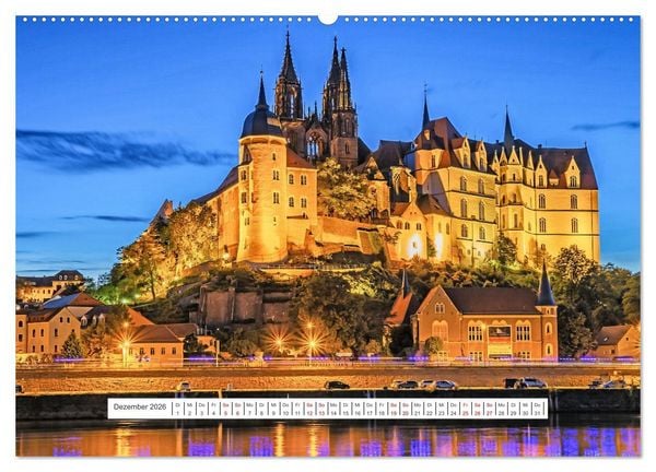 Produktbild: Mei&szlig;en und seine Wahrzeichen (hochwertiger Premium Wandkalender 2026 DIN A2 quer), Kunstdruck in Hochglanz