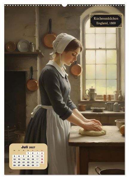 Produktbild: Dienstm&auml;dchen durch die Jahrhunderte (hochwertiger Premium Wandkalender 2027 DIN A2 hoch), Kunstdruck in Hochglanz