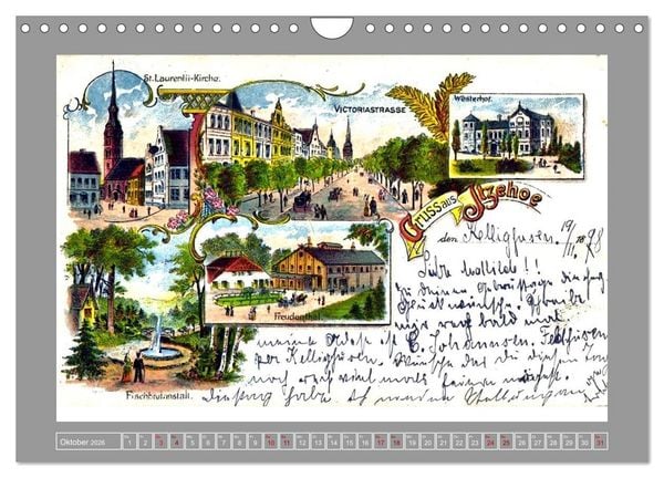 Produktbild: Gru&szlig; aus Itzehoe (Wandkalender 2026 DIN A4 quer), CALVENDO Monatskalender