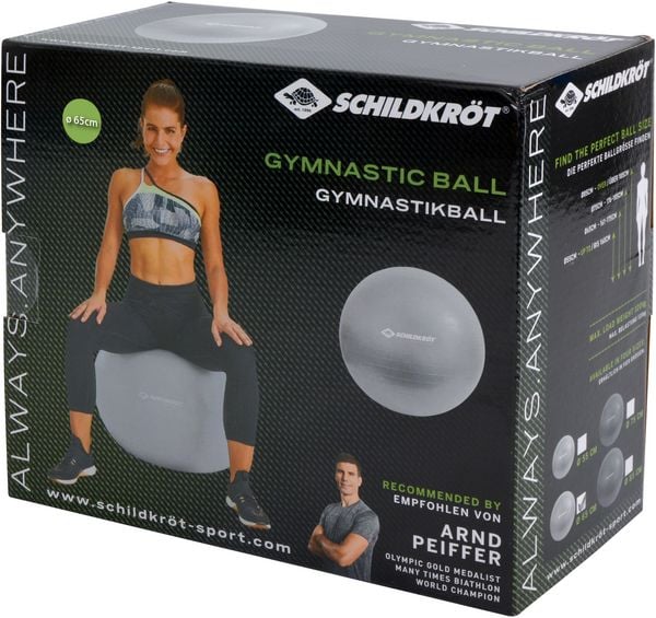 Schildkröt 960156 - Fitness, Gymnastikball inkl. Luftpumpe, 65 cm