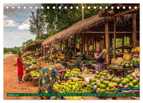 Produktbild: Uganda - im Herzen von Afrika (Tischkalender 2026 DIN A5 quer), CALVENDO Monatskalender