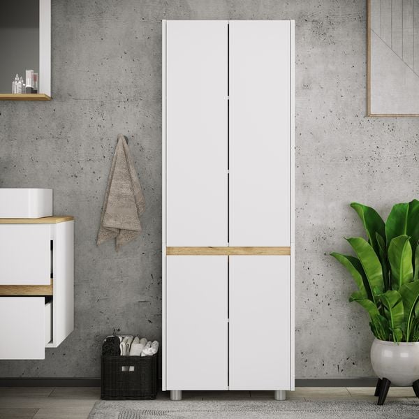 Produktbild: Badm&ouml;bel Hochschrank 165x57x33 Dreht&uuml;ren Cosila