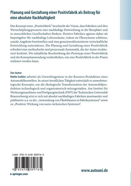 Produktbild: Planung und Gestaltung einer Positivfabrik als Beitrag f&uuml;r eine absolute Nachhaltigkeit
