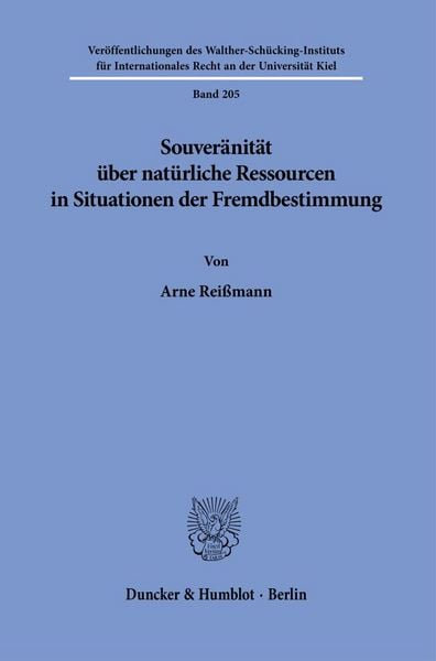 Produktbild: Souver&auml;nit&auml;t &uuml;ber nat&uuml;rliche Ressourcen in Situationen der Fremdbestimmung