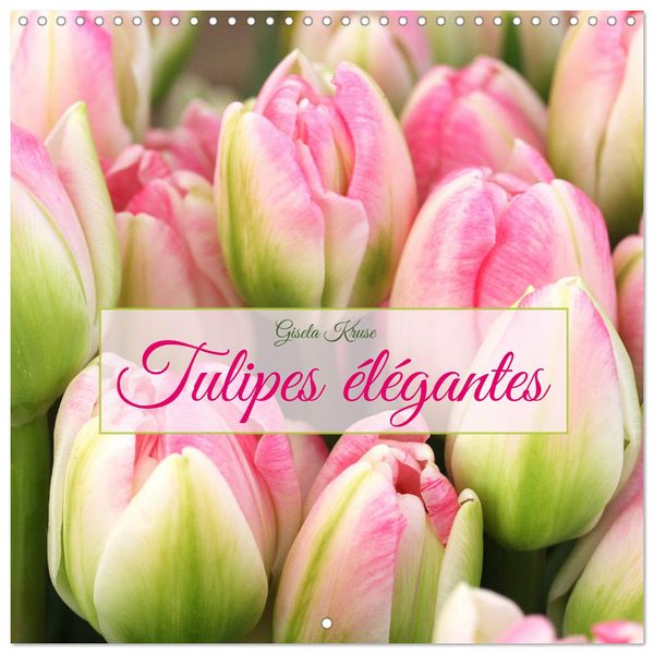 Produktbild: Tulipes &eacute;l&eacute;gantes (Calendrier mural carr&eacute; 2026 30x30 cm) Calendrier double avec une page pour vos prises de notes