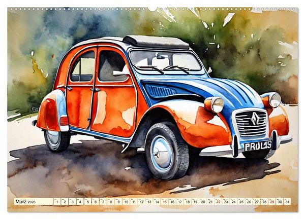Produktbild: Oldtimer - Kultmodelle aus den 1960er Jahren (Wandkalender 2026 DIN A2 quer), CALVENDO Monatskalender