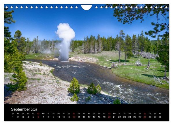 Produktbild: Traumziele in den USA. Der Yellowstone National Park (Wandkalender 2026 DIN A4 quer), CALVENDO Monatskalender