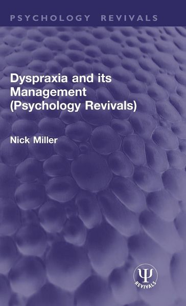 Produktbild: Dyspraxia and its Management