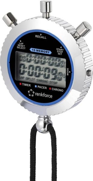 Renkforce RF-SW-200 Stoppuhr digital Silber