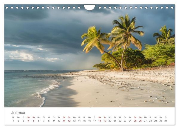 Produktbild: Gestrandet - Ein Jahr auf Robinsons Insel (Wandkalender 2026 DIN A4 quer), CALVENDO Monatskalender