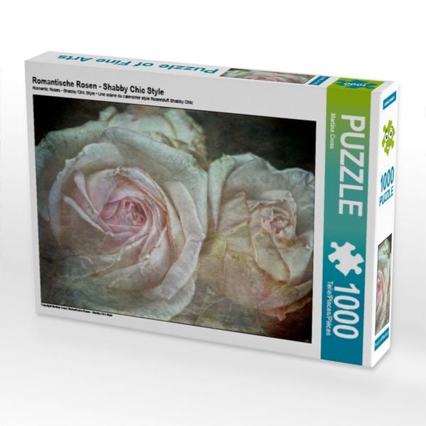 Produktbild: CALVENDO Puzzle Romantische Rosen - Shabby Chic Style | 1000 Teile Lege-Gr&ouml;&szlig;e 64x48cm Foto-Puzzle f&uuml;r gl&uuml;ckliche Stunden