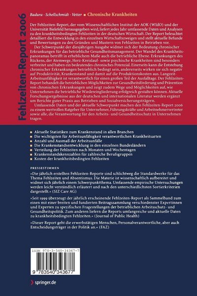 Produktbild: Fehlzeiten-Report 2006