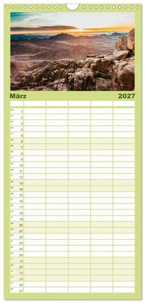Produktbild: Familienplaner 2027 - &Auml;gypten - Im Land der Pyramiden mit 5 Spalten (Wandkalender, 21 x 45 cm) CALVENDO