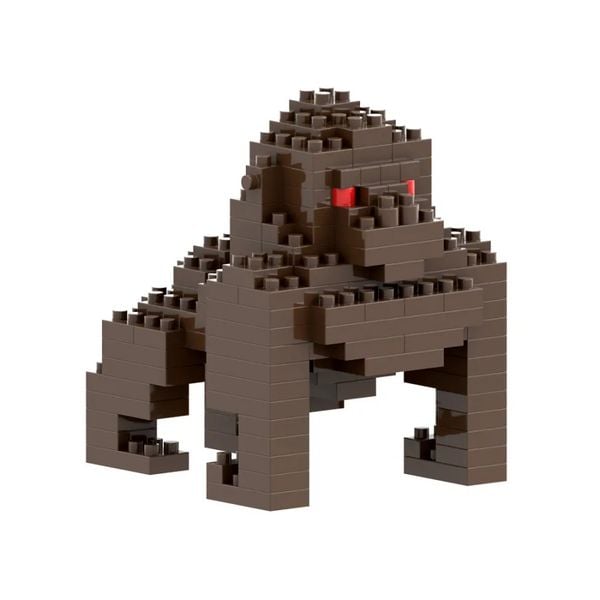 Produktbild: BRIXIES 200292 - Gorilla, 3D Konstruktionsbausatz aus Ministeinen, 126 Teile