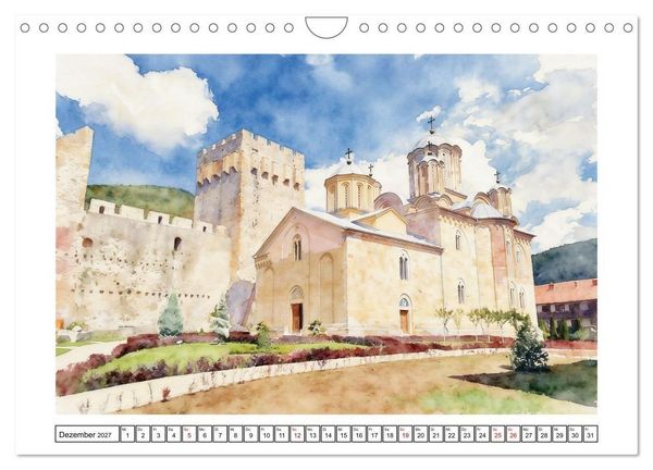Produktbild: Abwechslungsreiches Serbien (Wandkalender 2027 DIN A4 quer), CALVENDO Monatskalender