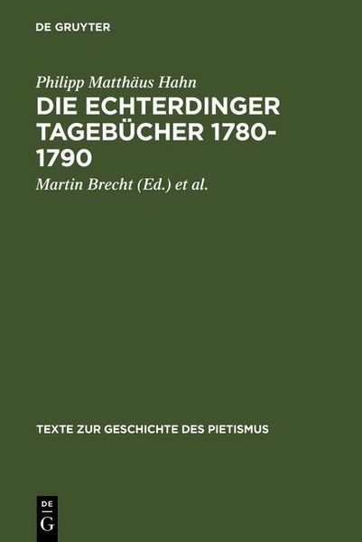 Produktbild: Die Echterdinger Tageb&uuml;cher 1780-1790