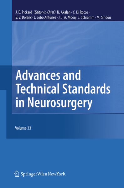 Produktbild: Advances and Technical Standards in Neurosurgery, Vol. 33