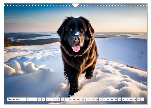Produktbild: Neufundl&auml;nder - Liebenswerte B&auml;ren (Wandkalender 2026 DIN A3 quer), CALVENDO Monatskalender