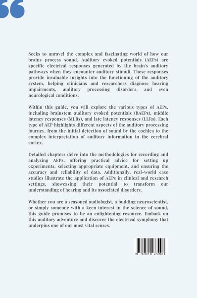 Produktbild: The Electrical Fingerprint of Hearing: A Guide to Auditory Evoked Potentials