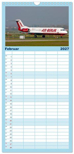 Produktbild: Familienplaner 2027 - In Memoriam Air Berlin mit 5 Spalten (Wandkalender, 21 x 45 cm) CALVENDO