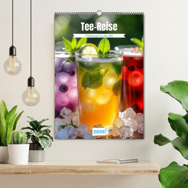 Produktbild: Tee-Reise - Entdeckungen aus aller Welt (Wandkalender 2026 DIN A2 hoch), CALVENDO Monatskalender