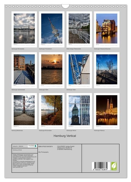 Produktbild: Hamburg Vertical (Wandkalender 2026 DIN A3 hoch), CALVENDO Monatskalender